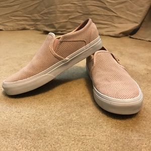 Pink Asher slip on vans